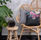 Melli Mello - sierkussen - High on Love zwart - Bloemen - Strepen