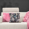 Melli Mello Sweet Escape - Sierkussen - 45x45cm - Roze - Velvet - Inclusief binnen kussen - met print