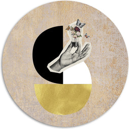 Melli Mello - The Future is Floral - Wall Circle - Ø 100 - Muurcirkel - Wanddecoratie - Dibond - Voor Binnen & Buiten - Woonaccessoire - Kunst - Schilderij
