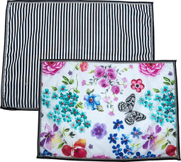 Melli Mello - Theedoek Floral x Stripes - keukentextiel - bloemen - strepen - 2 stuks