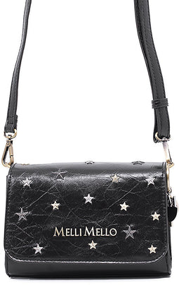 Melli Mello - To the Stars -Hippouch tas - Zwart - Heuptas - Schoudertas - Cross-over tas - Sterren - PU leder
