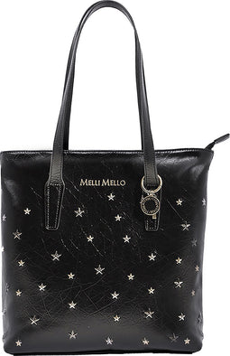Melli Mello - To the Stars - Zwart - Shopper - Schoudertas - Sterren - PU leder