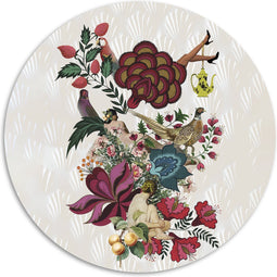 Melli Mello - Vintage Art - Wall Circle - Ø 70 - Muurcirkel - Wanddecoratie - Dibond - Voor Binnen & Buiten - Woonaccessoire - Kunst - Schilderij