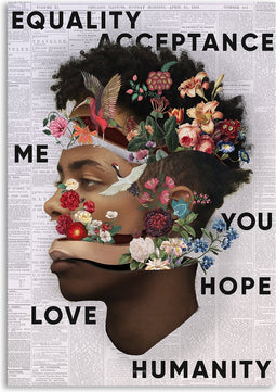 Melli Mello - We're all equals - Wall art - 70x100cm - Dibond - Woonaccessoire - Wanddecoratie - Kunst - Art - Interieur - Schilderij - Poster