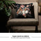 Melli Mello Wild Beauty - Sierkussen - 45x45cm - Zwart/Kleurrijk - Velvet - inclusief binnen kussen - met print