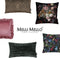 Melli Mello Wild Beauty - Sierkussen - 45x45cm - Zwart/Kleurrijk - Velvet - inclusief binnen kussen - met print