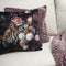 Melli Mello Wild Beauty - Sierkussen - 45x45cm - Zwart/Kleurrijk - Velvet - inclusief binnen kussen - met print