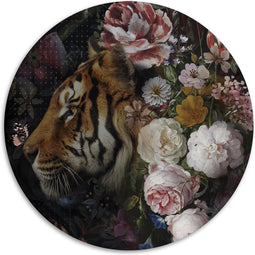 Melli Mello - Wild Beauty - Wall Circle - Ø 70 - Muurcirkel - Wanddecoratie - Dibond - Voor Binnen & Buiten - Woonaccessoire - Kunst - Schilderij