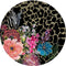 Melli Mello - Zebra - Wall Circle - Ø70 cm - Muurcirkel - Wanddecoratie - Dibond - Voor Binnen & Buiten - Woonaccessoire - Kunst - Schilderij
