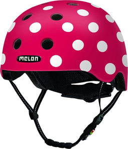 Melon Kinderhelm Urban Active Junior 52-58 Cm Roze/wit Mt M/l
