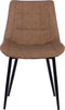 MELROSE - Eetkamerstoel - Bruin - Kunstleer