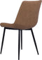 MELROSE - Eetkamerstoel - Bruin - Kunstleer