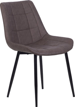 MELROSE - Eetkamerstoel - Donkerbruin - Kunstleer