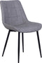 MELROSE - Eetkamerstoel - Grijs - Kunstleer