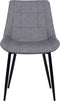 MELROSE - Eetkamerstoel - Grijs - Kunstleer