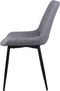 MELROSE - Eetkamerstoel - Grijs - Kunstleer