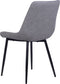 MELROSE - Eetkamerstoel - Grijs - Kunstleer