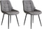 MELROSE - Eetkamerstoel set van 2 - Grijs - Kunstleer