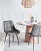 MELROSE - Eetkamerstoel set van 2 - Grijs - Kunstleer