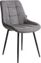 MELROSE - Eetkamerstoel set van 2 - Grijs - Kunstleer