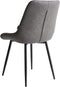MELROSE - Eetkamerstoel set van 2 - Grijs - Kunstleer