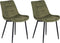 MELROSE II - Eetkamerstoel set van 2 - Donkergroen - Fluweel