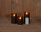 Annas collection - B.o. 3st kaars wax rustiek bewegende vlam 7.5x10/12.5/15cm zwart afstandsbedi...