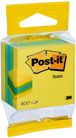 Memoblok 3m post-it 2012l 51x51mm kubus ass kleur