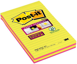 Memoblok 3m post-it 584 127x203mm ss lijn ass kl
