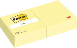 Memoblok 3m post-it 630 76x76 mm lijn geel | 24 stuks