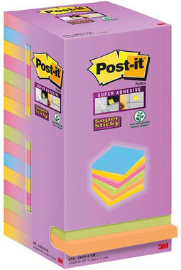 Memoblok 3m post-it 654 76x76mm color notes | 550 stuks