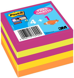 Memoblok 3m post-it 654sn 76x76mm sticky neon rb