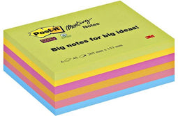 Memoblok 3m post-it 8645 super sticky 203x153mm assorti | 576 stuks
