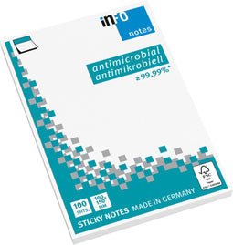 Memoblok Info Notes antimicrobiëel 100x150mm wit | 12 stuks