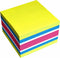Memoblok Info Notes kubus 75x75mm neon assorti 450vel | 12 stuks
