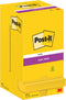 Memoblok post-it 654 super sticky 76x76mm geel | 12 stuks