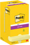 Memoblok post-it 654 super sticky 76x76mm geel | 12 stuks