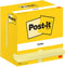 Memoblok post-it 655 76x127mm geel | 12 stuks