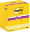 Memoblok post-it 655 super sticky 76x127mm geel | 12 stuks
