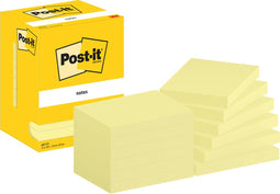 Memoblok post-it 657 76x102mm geel | 8 stuks