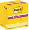 Memoblok post-it z-note s350 super sticky geel | 12 stuks