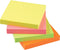 Memoblok Quantore 76x76mm neon kleuren assorti 4 kleuren