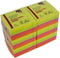 Memoblok Quantore 76x76mm neon kleuren assorti 4 kleuren