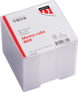 Memokubus Quantore 10x10x9cm transparant met 900vel | 12 stuks
