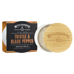 Men's Grooming Thistle & Black Pepper Scheerzeep Set 100g
