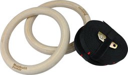 Men's Health Wooden Gym Rings - Crossfit - Oefeningen - Fitness gemakkelijk thuis - Fitnessaccessoire