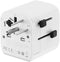 Gembird Universele Reisadapter - 20W - Geaard - Wit
