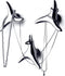 Menu - Juwelenboom Hangend Set van 3 Stuks - Glas - Zilver