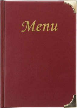 Menukaart Basic A5 - Wijn rood