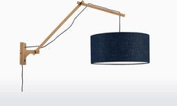 GOOD&MOJO Wandlamp Andes - Bamboe/Blauw - 95x47x55cm - Binnen Scandinavisch,Bohemian